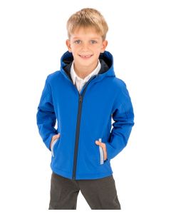 Result Core Junior TX Performance Hooded Softshell Jacket – 3-Layer Windproof, Waterproof Comfort, Decorative Sleeve