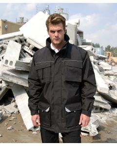 Result Work-Guard Sabre Long Coat – Waterproof, Windproof Coat with Removable Chest Pocket & Reflective Trim
