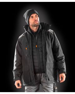 Result Work-Guard Vostex Long Coat – Durable Weatherproof Protective Outerwear for Work, Full Front 2-Way Zip