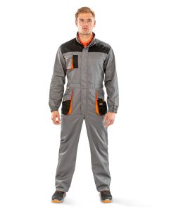 Result Work-Guard Lite Coverall – Lightweight Water-Repellent Coverall for Hot Weather Work, Partial Elastised Cuffs with Stud