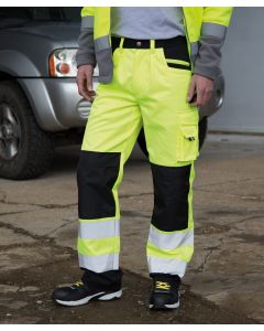 Result Safeguard Safety Cargo Trousers - Hi Vis Reflective Work Pants, Multi Pocket Kneepad, Heavy Duty Durable Fit