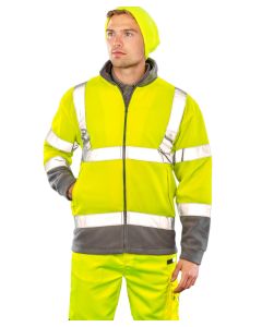 Result Safeguard Safety Microfleece – Reflective Bands, Generous Fit, EN ISO Class, High-Visibility, Zipped Pockets