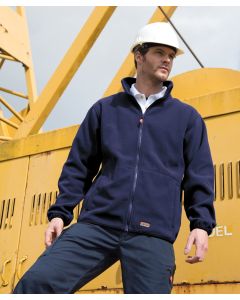 Result Work-Guard Heavy Duty Microfleece – Durable, Warm and Comfortable Workwear, Black Elasticised Bound Cuff and Waist