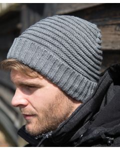 Result Winter Essentials Braided Hat – Cosy Knitted Beanie for Cold Weather Comfort, Super Warm, Ready to Brand
