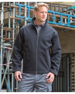  Result Work-Guard Treble Stitch Softshell Jacket – Tough, Weather-Resistant & Micro-Fleece-Lined, Co-ordinated Work-Guard Range