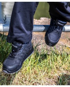 Result Work-Guard All Black Safety Trainer – Durable, Protective and Lightweight Footwear, Low Cut Sports Look, Padded Tongue and Collar