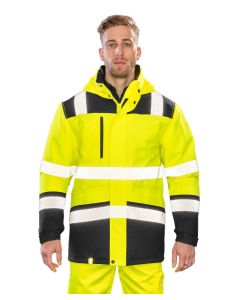 Result Safeguard Printable Softshell Safety Coat – Weather Protection and Comfortable Fit, High-Visibility