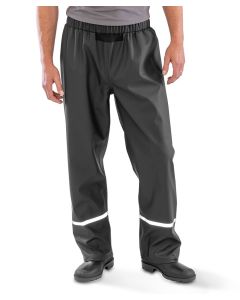 Result Genuine Recycled Prism PU Waterproof Trousers with Reflective Bands and Recycled Backing – Breathable, Eco-aware