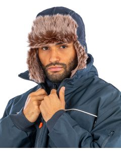Result Winter Essentials Classic Sherpa Hat – Peach-Finished Winter Hat with Faux Fur Lining for All Sizes, Quick Drying