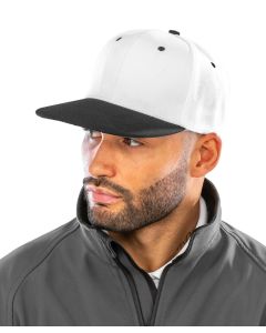 Result Headwear Bronx original Flat-Peak Snapback Dual-Colour Cap – Bold Two-Tone Design, One Size, Tear Away Label