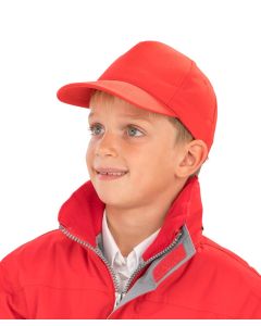 Result Headwear Boston Junior 65/35 Polycotton Cap – 5-Panel Kids’ Cap in 10 Vivid Colours, Tear Release Adjuster, Curved Peak