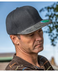 Result Headwear Bronx Glitter Flat-Peak Snapback Cap – Glitter Accent, One-Size Adjustable, Stylish Edge, Shimmer-Trimmed