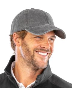 Result Headwear Core Pure Cotton Vintage Cap - 5 Panel Low Profile, Adjustable Hat, Classic Pre Curved Peak Cap