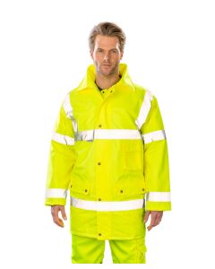Result Safeguard Safety Jacket – Durable Fabric, Reflective Finish and Everyday Protection, High-Visibility, Underarm Ventilation Eyelets