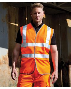 Result Safeguard Safety High Visibility Vest – Lightweight, Durable & Certified Protection, Tear Release Front Fastening