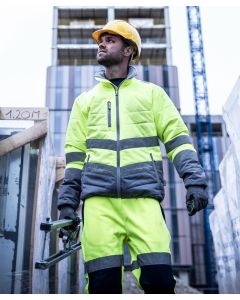 Regatta High Visibility Hi-Vis Two-Tone Thermal Jacket - Waterproof Insulated, Reflective Safety Jacket, Fleece-Lined Collar