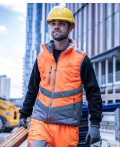 Regatta High Visibility Hi-Vis Two-Tone Thermal Bodywarmer - Men’s Insulated Work Vest, Warm Lofts