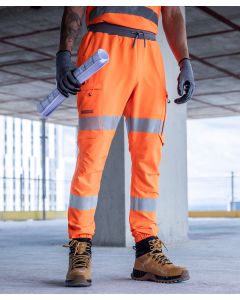 Regatta High Visibility Hi-vis Prolite Joggers – Stretch Knee Panels, Reflective Tape, Front & Cargo Pockets, Elasticated Waistband