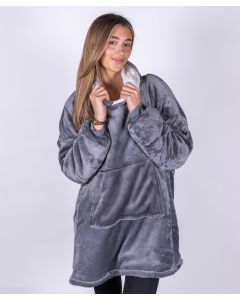 Ribbon Oversized Cosy Reversible Sherpa Hoodie - Super Soft, Microfleece, Hooded Blanket, Hoodie Warm Fleece Pullover 