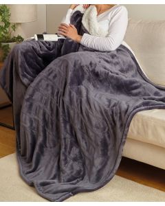 Ribbon Heated Overblanket - Electric Heated Throw Blanket, Auto-Shut-Off, Fast Heat, LED Display, Incredibly Tactile