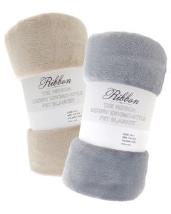 Ribbon Pet Eskimo-Style Blanket - Cosy Dog & Cat Blanket for Home & Car Travel, Soft Pet Bedding Throw for Puppies & Dogs