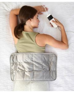 Ribbon Electric Weighted Heat Pad - Timer & 10 Heat Settings, Soft Fleece Heated Pad for Pain Relief, Auto Shut-Off