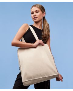 Nutshell Recycled Premium Canvas Spacious Bag – Durable, Spacious, Three Side Gussets, Carried Over the Shoulder