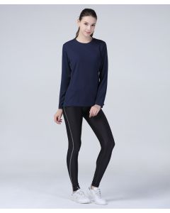 Women's Spiro Quick Dry Long Sleeve T-Shirt – Breathable Activewear for Outdoor Fitness, Cover Stitch Seams