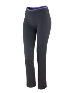 Spiro Women’s Fitness Trousers – Stretch Fabric and Modern Athletic Fit, Flat Lock Stitch Seams, Contrast Colours Inner Waistband