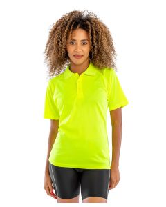 Spiro Performance Aircool Polo Shirt – Moisture Control and Athletic Fit Design, Ribbed Collar, 3-Button Placket with Spare