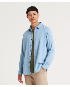 AWDis So Denim Jack Cotton Shirt - Back Yoke, Narrow Collar, No Pockets