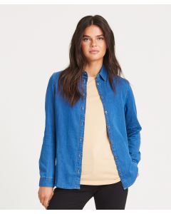 AWDis So Denim Women's Lucy Denim Cotton Shirt With Narrow Collar & Back Yoke 