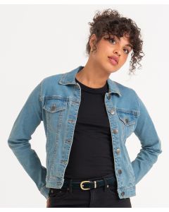 AWDis So Denim Women's Olivia Cotton Jacket – Feminine Fit, Shank Buttons 