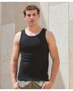 SF Clothing Feel Good Stretch Vest – Tear-Out Label, Self-Fabric Binding around Neck and Armholes, Enzyme Wash