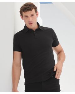 SF Clothing Short Sleeve Stretch Polo Shirt – Modern Cut with 2 Button Placket, Soft Smooth Micro Pique Stretch Fabric