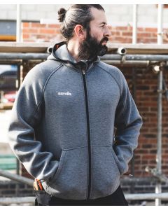 Scruffs Trade Air Layer Hoodie – Durable, Raglan Sleeves for Freedom of Movement Whilst Working, Two Outer Zipped Pockets