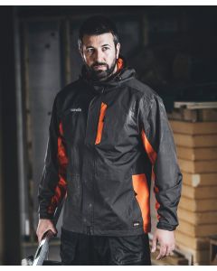 Scruffs Worker Jacket – Waterproof Rip-Stop Polyester, Adjustable Hood, Secure Zips, Multiple Secure Zipped Pockets