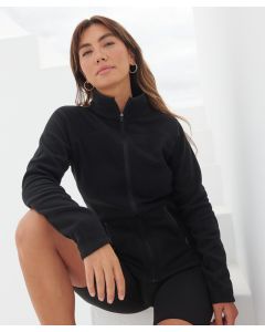 SF Clothing Microfleece Jacket – Anti-Pill, Stretchy Lightweight Fleece, Long Line Fitted Shape, Sporty Side Panels, Flat Lock Seam