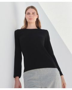 SF Clothing Women’s Feel Good Long Sleeved Stretch T-Shirt – Soft Cotton Blend, Everyday Comfort, Modern Long Line Fit