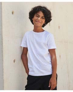 SF Clothing Kids Feel Good Stretch T-Shirt – Flexible, Durable, Soft Stretch Ribbed Crew Neck, Enzyme Wash, Modern Longline Slim Fit