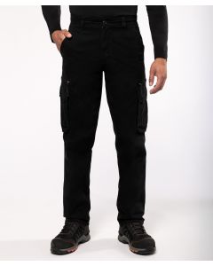 Kariban Multi Pocket Trousers for Men – Tear Release Flap, Zip & Button Closure, Regular Fit, Treated Worn Finish
