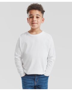 Fruit Of The Loom Kids Long Sleeve Valueweight T - Crew Neck, Fine Knit Gauge
