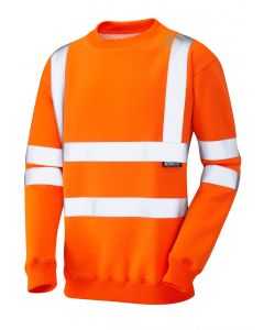 Leo Workwear WINKLEIGH Leo EcoViz Crew Neck Sweatshirt – Diamond Quilt Innerwear, Ribbed Neck, Cuffs and Hem, Crew Neck