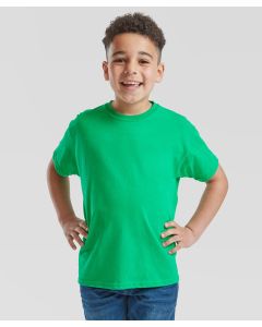 Fruit Of The Loom Kids Original Cotton T - Rib Crew Neck, Fine Knit Gauge
