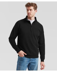 Fruit of The Loom Classic 80/20 Zip Neck Sweatshirt – Cadet Collar, Regular Fit