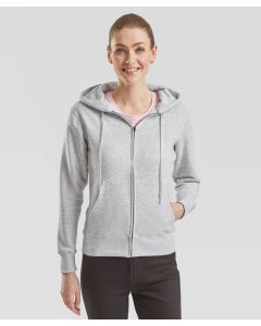 Fruit Of The Loom Women's Premium 70/30 Hooded Sweatshirt Jacket - Covered Zip
