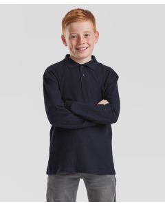 Fruit of The Loom Kids Long Sleeve Polo – Soft Cotton, Ribbed Cuffs, School-Ready Fit