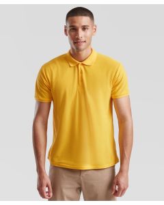 Fruit Of The Loom 65/35 Polo - Taped Neckline, Ribbed Flat Knit Collar And Cuffs