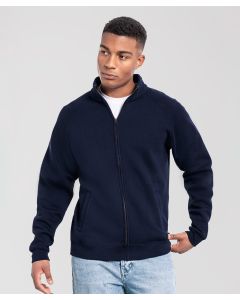 Fruit of the Loom Iconic Premium Sweat Jacket - Full Zip Ribbed Finish, Two Front Pockets, Brushed Inner Fleece, Metal Zip