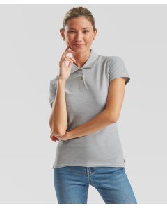Fruit of the Loom Women's Polo T-Shirt – Feminine Fit, Soft Cotton, Buttoned Design